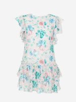 Abito Cerimonia a Pois Ativo Kids Abito per bambina in fantasia floreale all-over,gonna a balza e maniche corte a volant, allacciatura posteriore con zip. Ultime Taglie