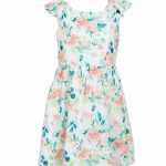 Abito Cerimonia a Pois Ativo Kids Abito stampato in fantasia floreale all-over con maniche a volant. Ultime Taglie
