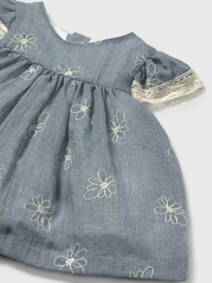 Abito con culotte neonata Completo Neonata Mayoral Newborn: Vestito Ricamato con Culotte Abbinata