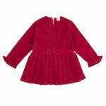 Abito manica lunga bimba Ativo Kids 12/36 mesi - abito bimba a manica lunga in velluto con fodera in cotone Natale