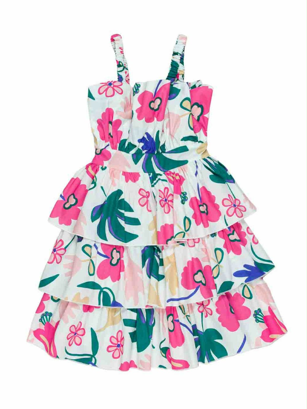 Abito ragazza LL2817 Made in Italy 00 Abito ragazza Abito Estivo Fantasia Lù-Lù - Stile Easy Chic per Ragazze Made in Italy
