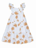 Abito ragazza Abito Lungo Lù-Lù - Stile Casual Chic con Ricamo Floreale Made in Italy