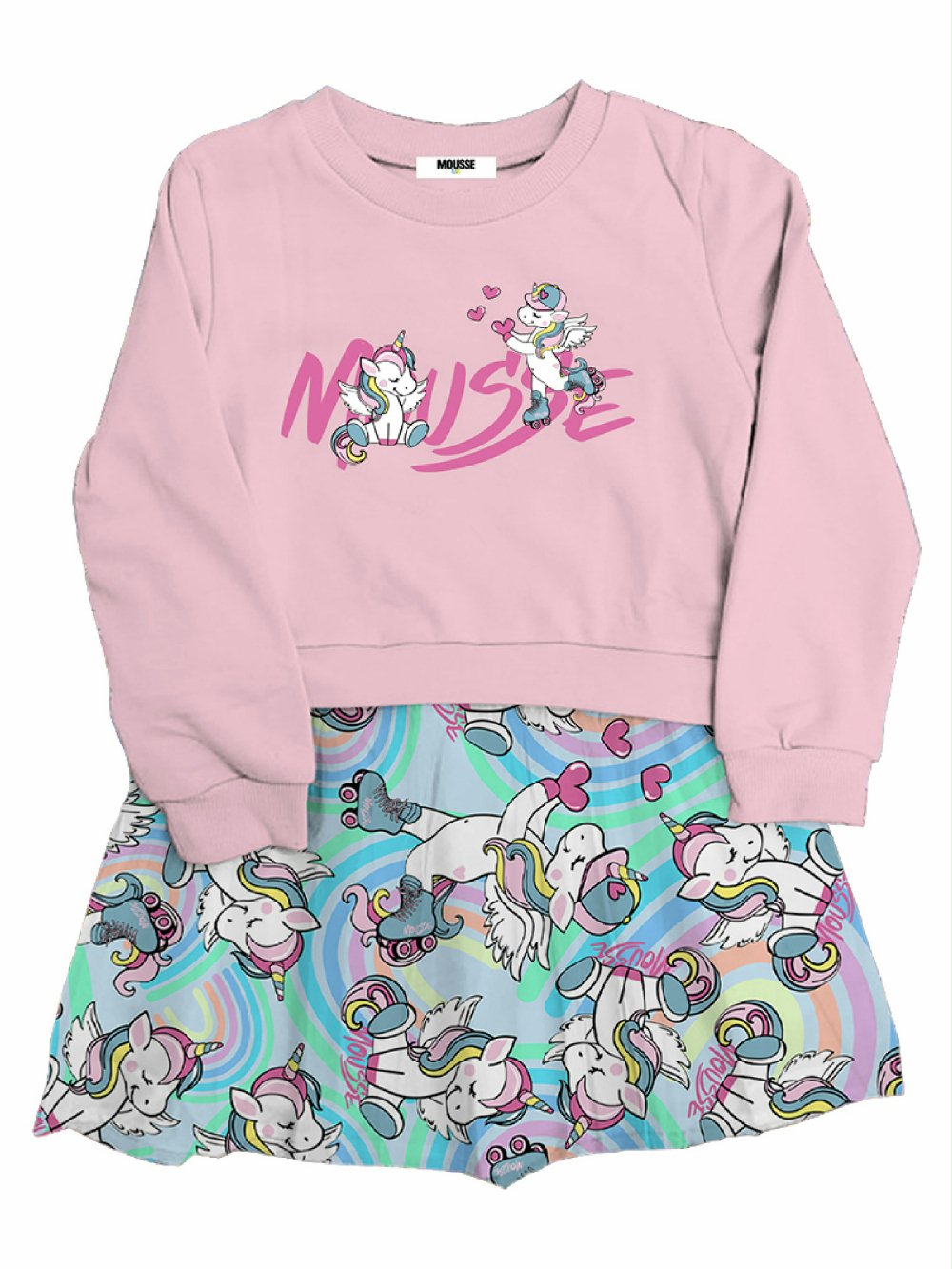 Abito tulle manica lunga Unicorno HKAT361P Mousse bambina AI24 Unicorno 00 Abito tulle manica lunga Unicorno Abito Bambina Manica Lunga con Stampa Unicorno e Gonna in Tulle – Mousse Kids Mousse bambina AI24 Unicorno