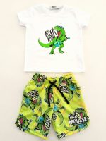 Bermuda bambino T.Rock Pantaloncino Basket Bambino Mousse Kids - Fantasia Dinosauro T.Rock Made in Italy Mousse Bambino Primavera/Estate