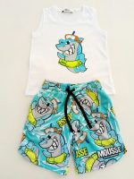 Bermuda felpa bambino Save Shark Bermuda Bambino Mousse Kids - Fantasia Squalo Save Shark - Comfort e Stile Made in Italy Made in Italy Mousse Bambino Primavera/Estate