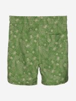 Bermuda lino Shorts in lino stampato con cintura elastica, tasche laterali e taschina dietro.