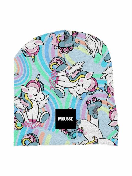 Berretto bimba Unicorno Berretto Bambina in Felpa Leggera con Stampa Unicorno - 100% Cotone - Mousse Kids Mousse bambina AI24 Unicorno