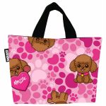 Borsetta Arthur Borsetta stampa barboncino Arthur all over, manici tinta unita. Made in Italy Mousse bambina AI24 Arthur