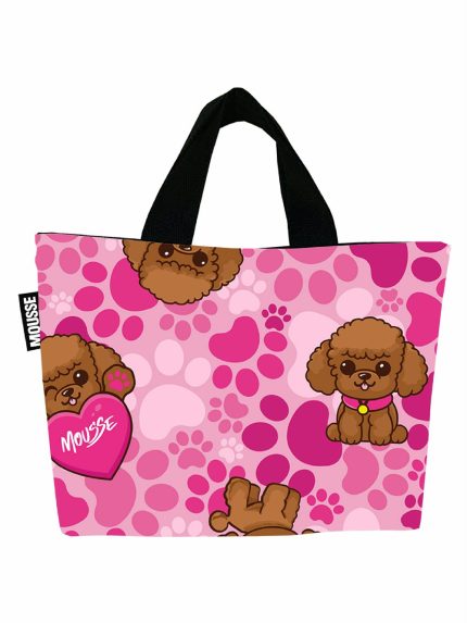 Borsetta Arthur Borsetta stampa barboncino Arthur all over, manici tinta unita. Made in Italy Mousse bambina AI24 Arthur