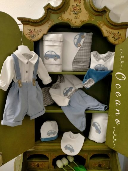 Busta cambio Oceano Busta per cambio corredino - 100% cotone - fantasia quadri. Made in Italy