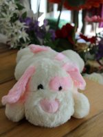 Cagnolino di peluche Cagnolina di peluche con fiocco in raso. Doudou Idea Regalo