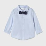 Camicia a manica lunga con papillon neonato Camicia a Maniche Lunghe con Papillon per Neonato Mayoral New Born