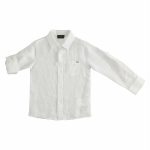 CAMICIA BIMBO M/LUNGA LINO SARABANDA - Camicia bimbo a manica lunga con taschino, 100% lino.