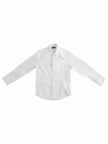 CAMICIA COTONE M/L SARABANDA - Camicia a manica lunga in cotone elasticizzato, taschina a filetto.