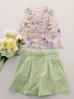 Camicia ragazza Camicia Floreale Miss Grant - Stile Sofisticato per Piccole Fashioniste Cerimonia Chic