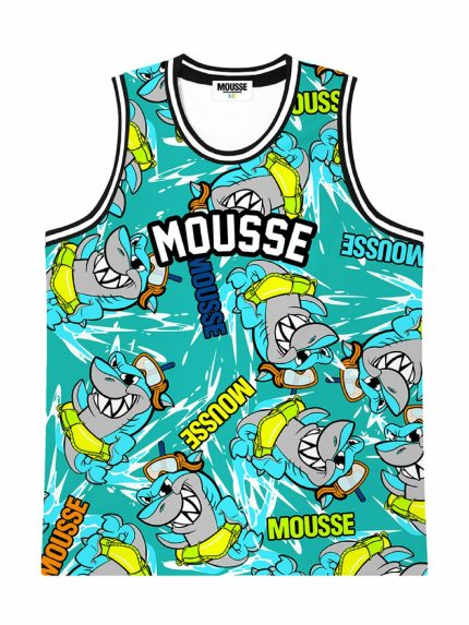 Canotta bambino Save Shark Canotta Basket Bambino Mousse Kids - Fantasia Save Shark Made in Italy Mousse Bambino Primavera/Estate