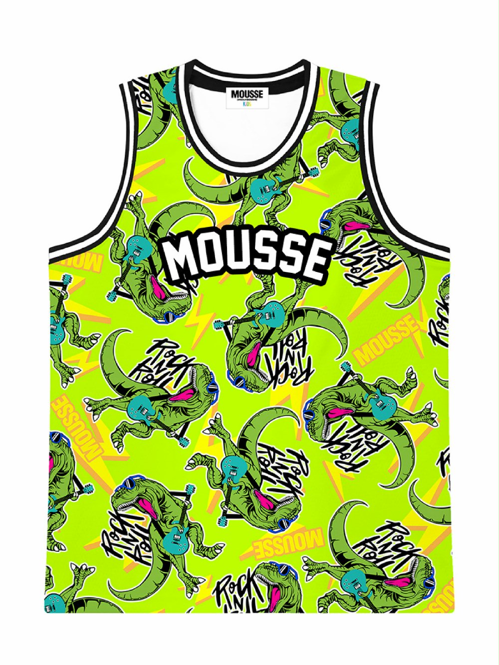 Canotta bambino T.Rock YKCMB343 Made in Italy Mousse Bambino Primavera/Estate 00 Canotta bambino T.Rock Canotta Basket Bambino Mousse Kids - Fantasia Dinosauro T.Rock Made in Italy Mousse Bambino Primavera/Estate