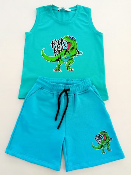 Canotta bambino T.Rock Canotta Bambino Mousse Kids - Fantasia Dinosauro T.Rock - Comfort e Stile Made in Italy Made in Italy Mousse Bambino Primavera/Estate