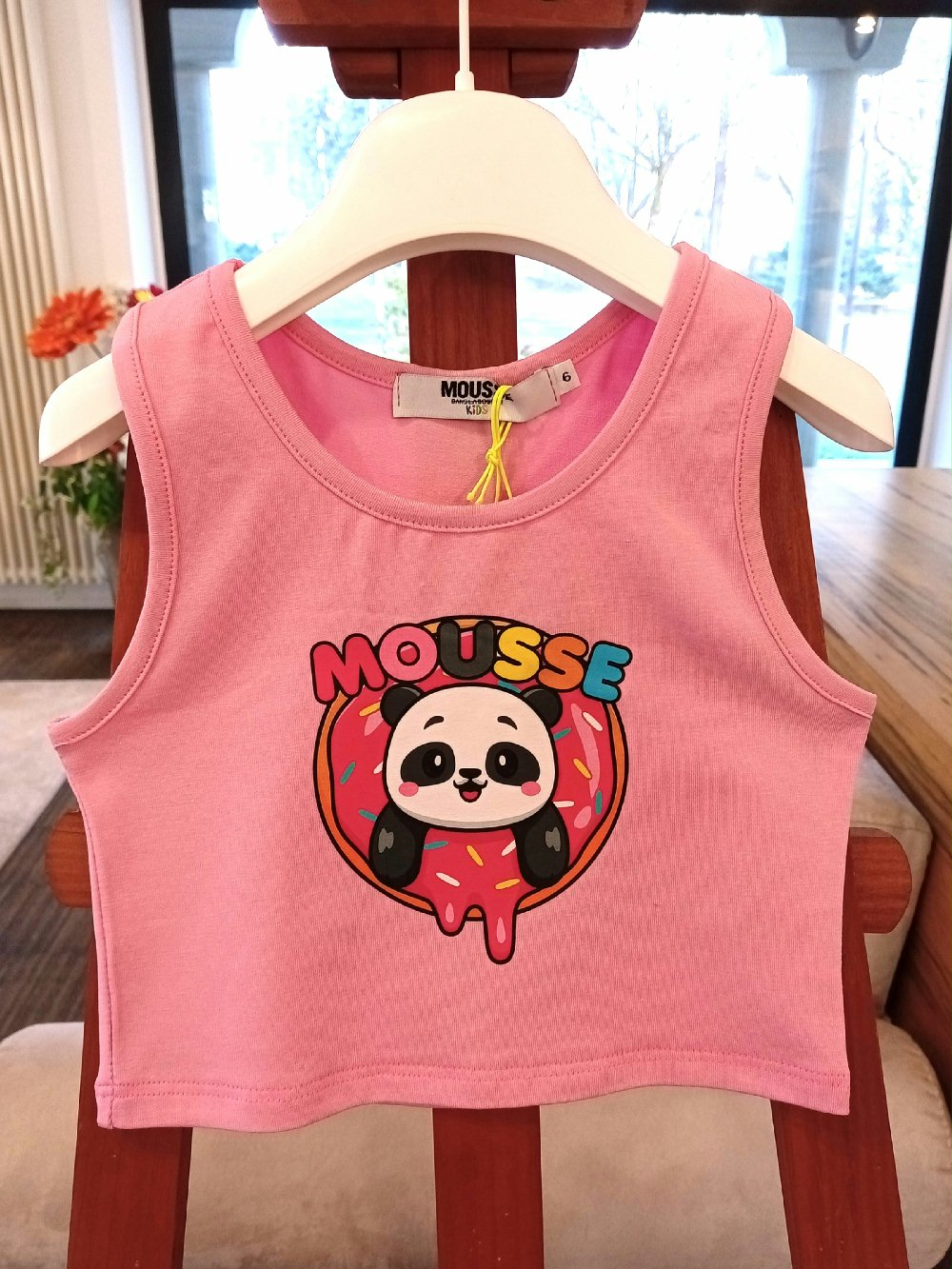 Canotta bimba Panda YKTC332P Made in Italy Mousse Bambina Primavera/Estate Panda 00 Canotta bimba Panda Canotta crop per bimba in jersey di cotone stretch con stampa Panda - Made in Italy. Made in Italy Mousse Bambina Primavera/Estate Panda