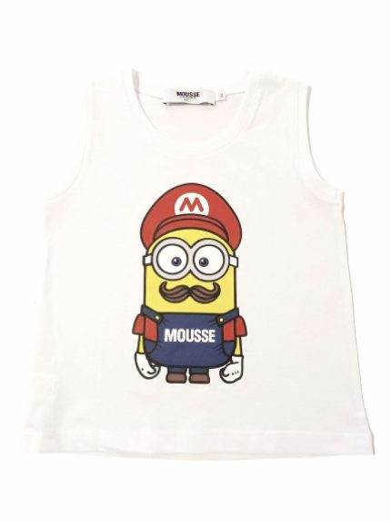 Canotta bimbo Supermini Canotta Bambino Super Mario - Stile e Comfort Mousse Kids Made in Italy Super Mario