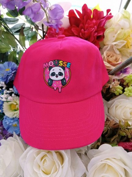 Cappello bimba Panda Cappello con Visiera stampa PANDA per Bimba 2-8 Anni - Taglia Unica - Made in Italy Made in Italy Mousse Bambina Primavera/Estate Panda