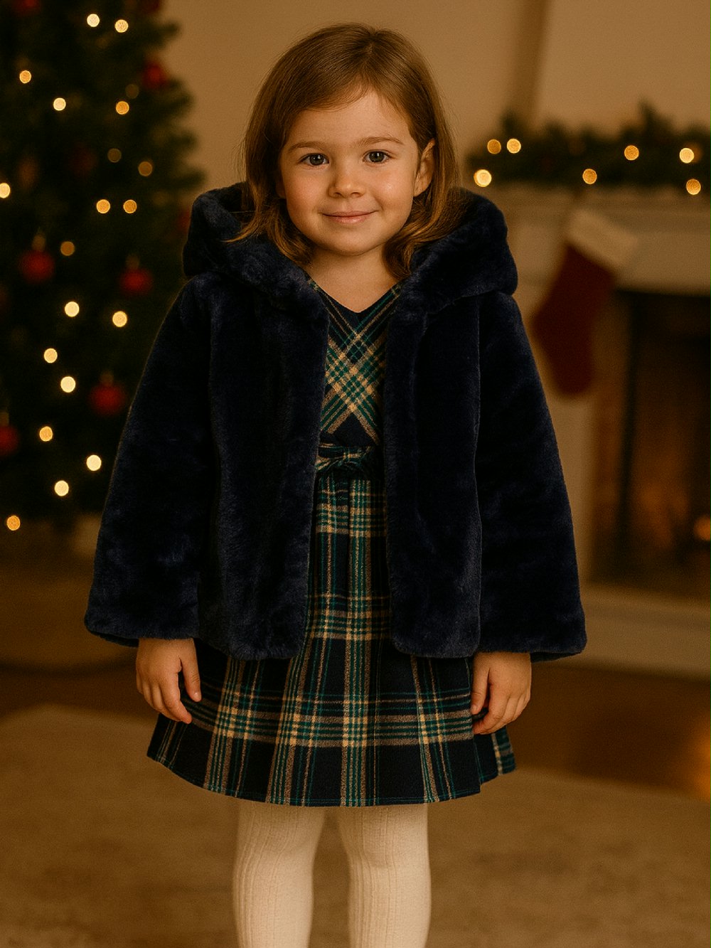 Cappotto ecopelliccia bimba