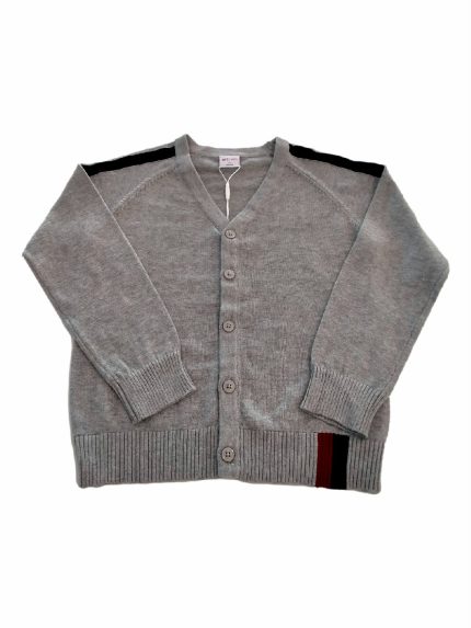 CARDIGAN COTONE INVERNALE Cardigan - 100% cotone - con banda a contrasto sulle maniche.