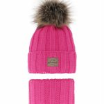 Completo berretto e scaldacollo bambina Kaliope Set invernale bambina - berretto con pompon e scaldacollo Kaliope