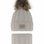 Completo berretto e scaldacollo bambina Kaliope Set invernale bambina - berretto con pompon e scaldacollo Kaliope