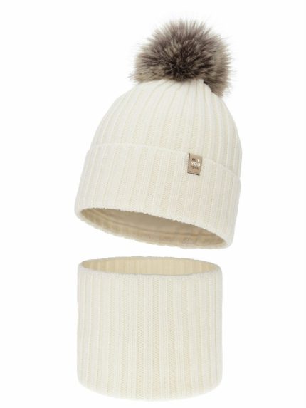 Completo berretto e scaldacollo bambina Terida Completo cappello e collo bambina