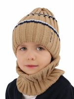 Completo berretto e scaldacollo bambino Bastien Completo cappello e collo bambino