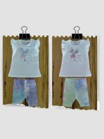 Completo Cerimonia a Pois Ativo Kids Completo baby in cotone composto da: t.shirt stampa cuore/fiocco a maniche corte con volant e scollo tondo + leggings effetto tie-dye con elastico in vita.