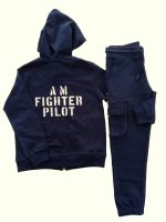 Completo due pezzi felpa AM Fighter Pilot Aeronautica Militare - Outfit Felpa e Cargo per Bambini e Ragazzi : Eleganza e Comfort per i Piccoli Piloti Streetwear Frecce Tricolori