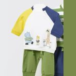 Completo due pezzi m/lunga neonato Completo Neonato Mayoral New Born: T.Shirt a Manica Lunga e Pantalone in Felpa