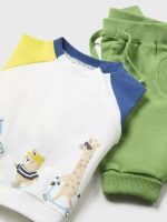 Completo due pezzi m/lunga neonato Completo Neonato Mayoral New Born: T.Shirt a Manica Lunga e Pantalone in Felpa