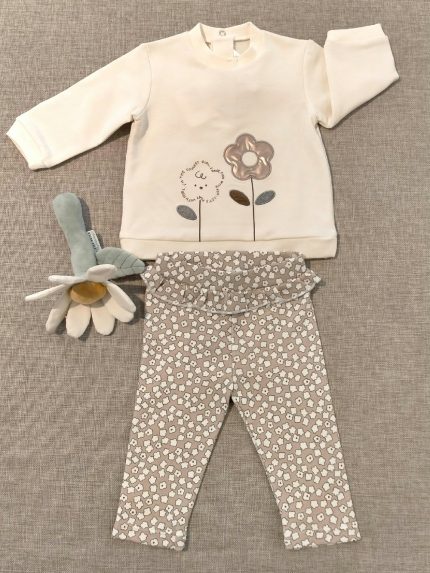 Completo due pezzi neonata Completo Neonata con Felpina Stampata e Leggings Elasticizzati - Mayoral