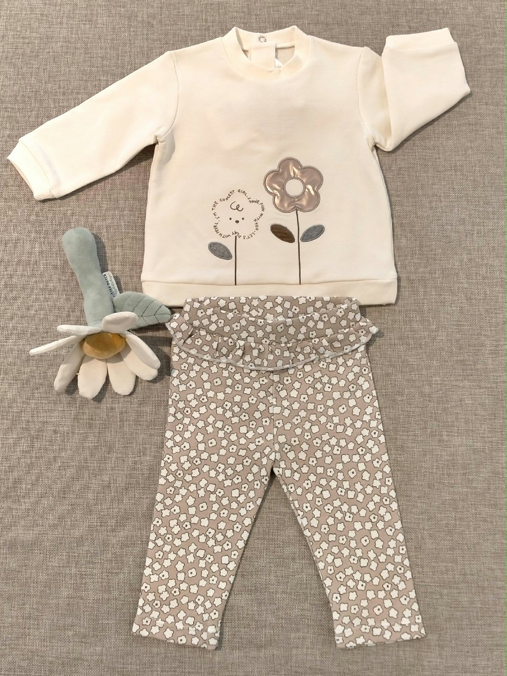 Completo due pezzi neonata 2.786_000 00 Completo due pezzi neonata Completo Neonata con Felpina Stampata e Leggings Elasticizzati - Mayoral