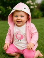 Completo tre pezzi neonata Completo 3 Pezzi Neonata Mayoral Newborn: Felpa con Cappuccio, T-Shirt e Pantaloni