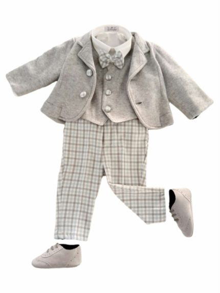 Coppola fantasia Coppola - 100% cotone - fantasia quadretti azzurro/grigio. Made in Italy Easy Chic Baby