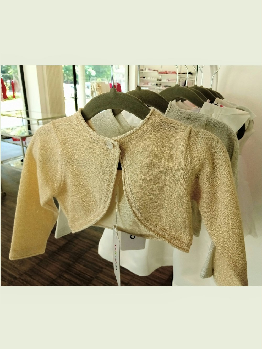 COPRISPALLE COTONE XH5816 00 COPRISPALLE COTONE ATIVI KIDS - Coprispalle in cotone/lurex con allacciatura a bottoncino.
