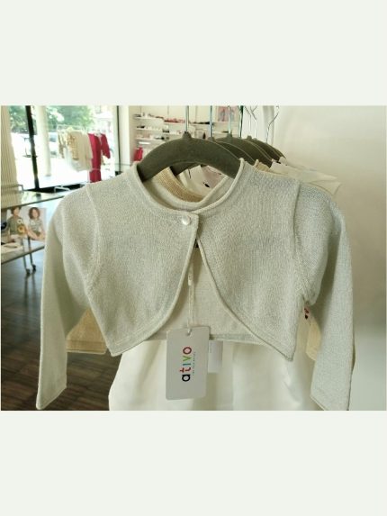 COPRISPALLE COTONE ATIVI KIDS - Coprispalle in cotone/lurex con allacciatura a bottoncino.