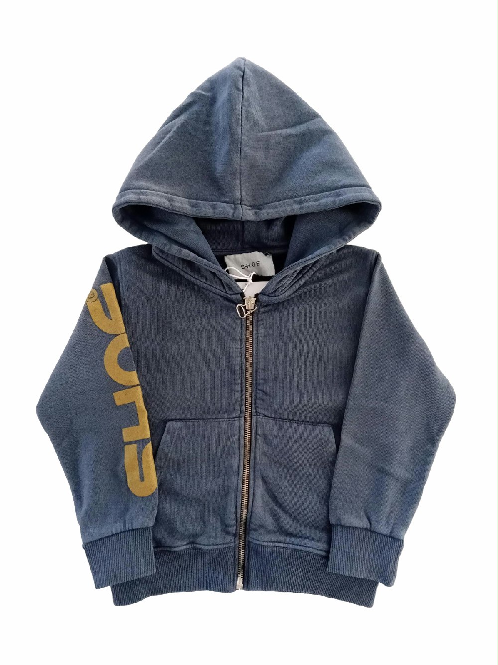 Felpa con cappuccio bambino ZANE 00 Felpa con cappuccio bambino Felpa bambino con cappuccio e allacciatura zippata - 100% cotone garzato tinto in capo - tasche a marsupio, stampa logo sulla manica.