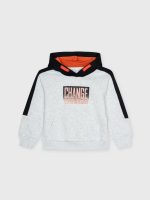 Felpa con cappuccio bimbo Felpa stampata con cappuccio in cotone stretch Ativo Kids 6-36 mes Back to School