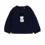 Felpa girocollo bimba Ativo Kids - felpina girocollo bimba in cotone invernale con stampa orsetta Back to School