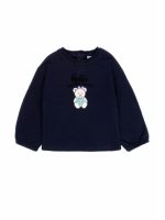 Felpa girocollo bimba Ativo Kids - felpina girocollo bimba in cotone invernale con stampa orsetta Back to School