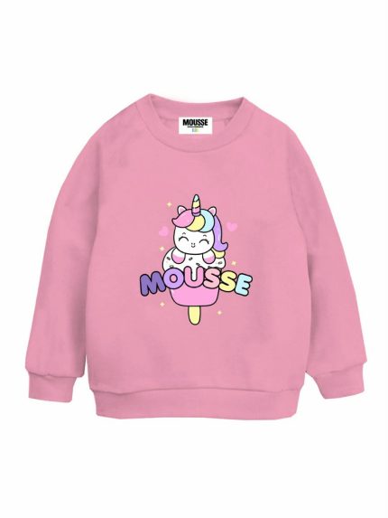 Felpa girocollo bimba Unicorno Felpa Girocollo Bambina - Fantasia Unicorno per uno Stile Magico e Comodo Made in Italy Mousse Bambina Primavera/Estate Unicorno