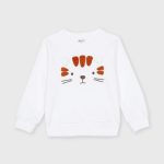 Felpa girocollo bimbo Felpa girocollo per bimbo con tigre ricamata: comoda e originale