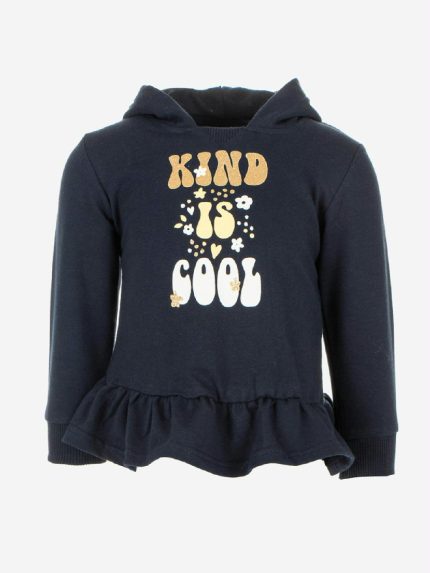 Felpa Spring Breeze Ativo Kids Felpa stampata baby in cotone con cappuccio, polsini in maglia e fondo a balza arricciata. Best Seller