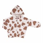 Felpa zip bambina EMC Everything Must Change - Felpa zippata con cappuccio in cotone invernale per bambina taglie 3-8 anni