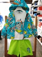 Felpa zip bambino Save Shark Felpa Bambino Mousse Kids - Fantasia Save Shark - Comfort e Stile Made in Italy Made in Italy Mousse Bambino Primavera/Estate